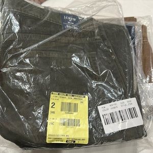 J Crew Driggs Flex Corduroy 33x30 olive